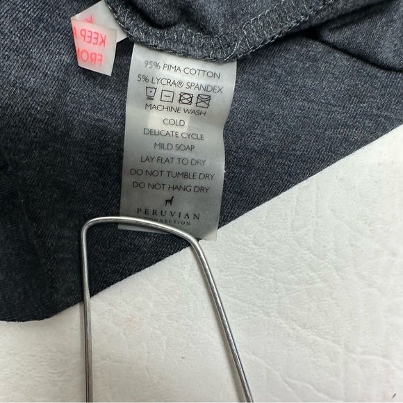 Peruvian connection charcoal Tank mini  Dress size small - Picture 6 of 7